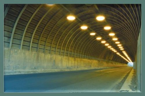 light in tunnel